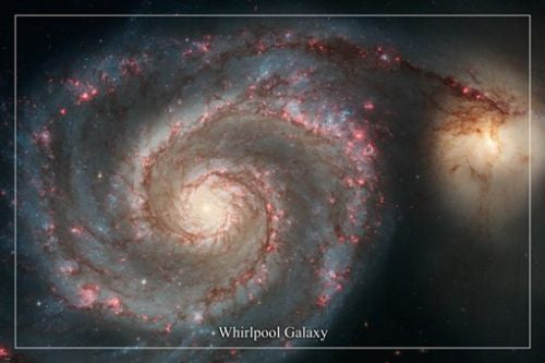 WHIRLPOOL GALAXY Hubble space telescope image poster 24X36 POSTER majestic!