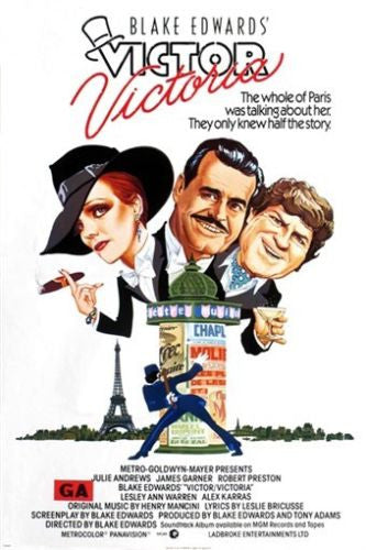 blake edwards' VICTOR VICTORIA vintage movie poster JULIE ANDREWS 24X36 hot