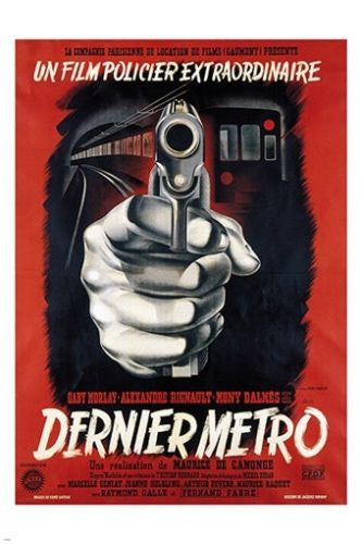 french film noir vintage 1945 LAST (DERNIER) METRO movie poster GUNS 24X36