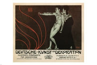 GERMAN ART & DECORATION vintage AD poster R WITZEL germany 1898 24X36 COOL