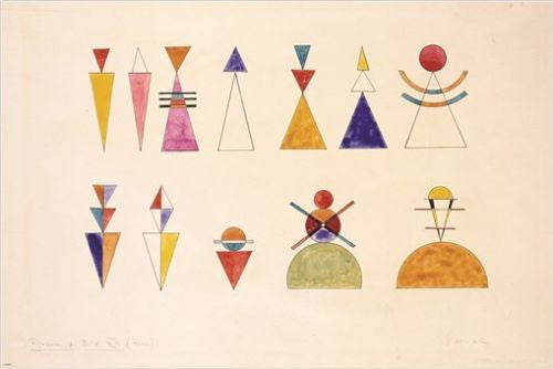wassily KANDINSKY vintage ART POSTER modello di figura per la scena 24X36