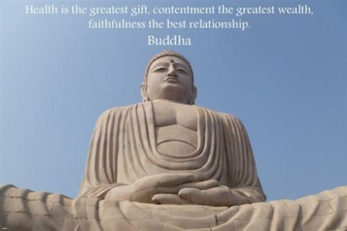 Buddha PEACE with QUOTES inspirational POSTER 24X36 simple HAPPINESS wisdom