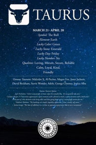Taurus Description ASTROLOGY POSTER 24X36 FAMOUS PEOPLE quotes qualities HOT
