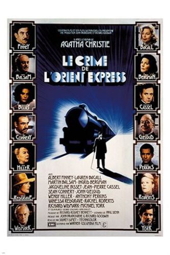 MURDER ON THE ORIENT EXPRESS 1974 movie poster FRENCH VERSION famous 24X36