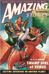 amazing stories SWAMP GIRL OF VENUS vintage comic book cover poster 24X36