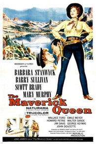 barbara stanwyck THE MAVERICK QUEEN movie poster CLASSIC WESTERN 24X36 gem