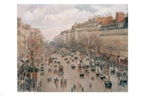 BOULEVARD MONTMARTRE IN PARIS fine art painting poster CAMILLE PISSARO 24X36