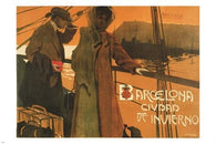 carlos verger BARCELONA CIUDAD DE INVIERNO vintage art poster SPANISH 24X36