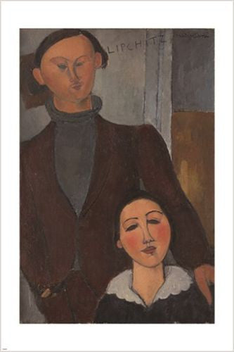 jaques and berthe lipchitz VINTAGE ART POSTER amedeo MODIGLIANI modern 24X36