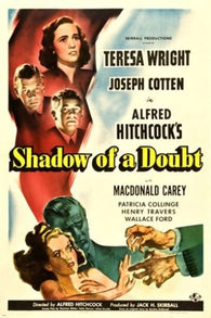 hitchcock's SHADOW OF A DOUBT vintage movie poster JOSEPH COTTON 24X36 rare