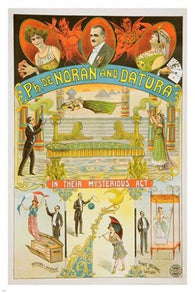 n. datura m. brussels  MAGIC CIRCUS EGYPTOMANIA vintage ad poster 24X36 RARE