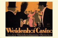weidenhof casino VINTAGE AD POSTER ernst lübbert GERMANY 1913 24X36 RARE HOT