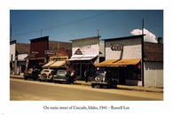 russell lee ON MAIN STREET OF CASCADE IDAHO photo poster 1941 24X36 RETRO