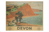 DEVON vintage AD poster ronald LAMPITT UK mosaic PAINTING 1936 24X36