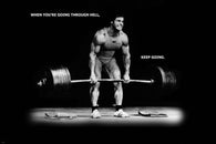 KEEP GOING Motivation Poster 24X36 Maxed Out Weight Lifter INSPIRATIONAL