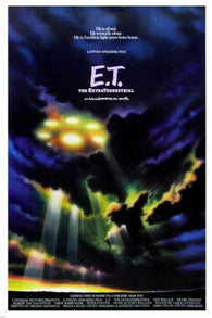 ET movie poster FLYING SAUCER SCI-FI APPEAL beautiful colors light 24X36