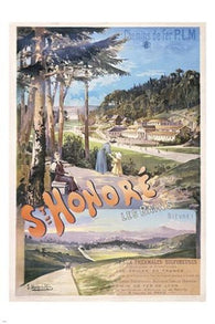 ST HONORE FRANCE vintage travel poster COASTLINE exceptional LOVELY 24X36