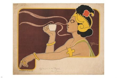 THE RAJAH indian king HENRI MEUNIER vintage art poster EXOTIC REGAL 24X36