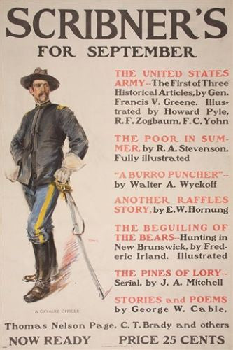 scribner's september VINTAGE MAG COVER POSTER frederick coffay yohn 24X36