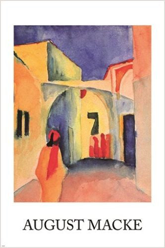 ORPHIC CUBISM august macke VIEW INTO A LANE 1914 german expressionist 24X36