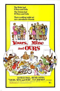 LUCILLE BALL HENRY FONDA yours mine and ours 1968 MOVIE poster 24X36 COMEDY