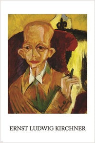 ernst ludwig kirchner PORTRAIT D'OSKAR SCHLEMMER vintage art poster 24X36