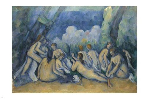 CEZANNE les grandes baigneuses FINE ART POSTER 24X36 painting FRENCH new!