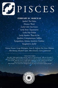 Pisces Description ASTROLOGY POSTER 24X36 Famous People QUOTES Qualities