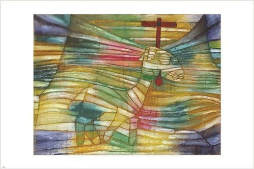 the lamb PAUL KLEE vintage ART POSTER religious cross SYMBOLIC PASTEL 24X36