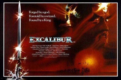 EXCALIBUR movie poster hellen MIRREN nigel TERRY wizard king sword 24X36