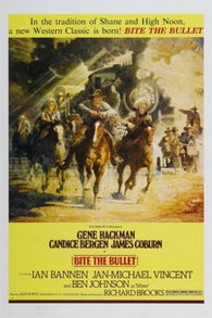 1975 classic western movie poster BITE THE BULLET 24X36 GENE HACKMAN romance