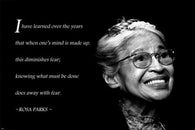 civil rights ROSA PARKS Motivational Poster 24X36 DO AWAY WITH FEAR QUOTE