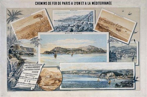 vintage travel poster FRENCH RAILWAYS postcards photos COLLECTIBLE 24X36 hot