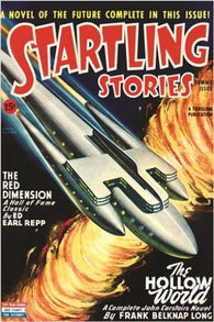 startling stories - THE HOLLOW WORLD - vintage COMIC BOOK cover poster 24X36
