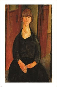 amedeo MODIGLIANI vintage art poster FLOWER VENDOR portrait LUMINOUS 24X36