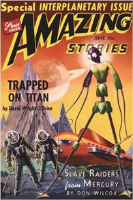 june issue vintage comic book cover poster AMAZING STORIES - MUTANTS 24X36