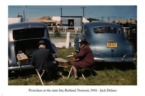 JACK DELANO Picnickers At The State Fair POSTER 24x36 Rutland VERMONT 1941