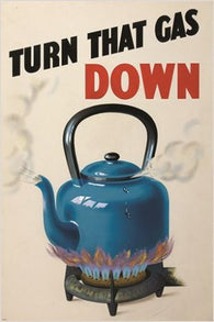 fuel economy ad poster TURN THAT GAS DOWN vintage one-of-a-kind RARE 24X36