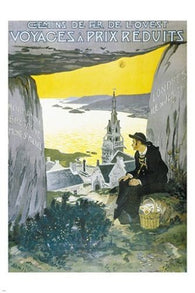 french train VINTAGE TRAVEL POSTER voyages et prix reduits EXCEPTIONAL 24X36