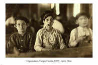 Lewis Hine CIGARMAKERS Tampa Florida 1909 24X36 arts poster VINTAGE PHOTO