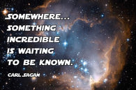 UNIVERSE WITH STARS inspirational poster with CARL SAGAN quote 24X36 space