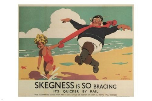 SKEGNESS IS SO BRACING vintage ad poster FRANK NEWBOULD uk 1933 24X36 HOT NEW