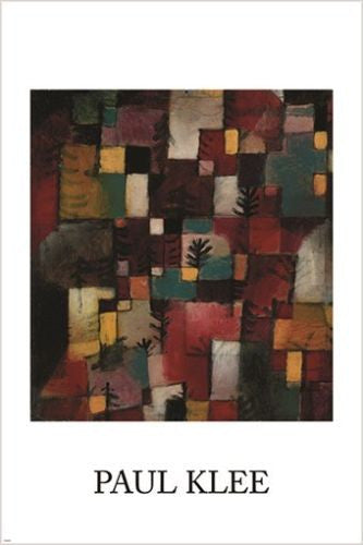 paul klee 1920 REDGREEN & VIOLET YELLOW RHYTHMS vintage art poster 24X36 HOT