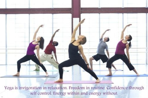 YOGA CLASS inspirational poster SMOOTH FLUID MOVES synchronized spiritual