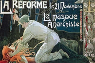 le masque ANARCHISTE henri PRIVAT-LIVEMONT france VINTAGE ad poster 1897 hot