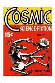 VINTAGE 1941 cosmic sci-fi magazine cover poster ABSTRACT EXCEPTIONAL 24X36