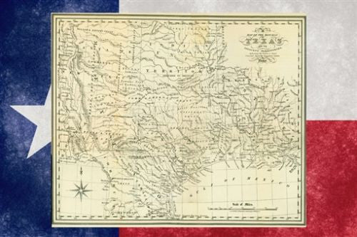 ARROWSMITH KENNEDY 1841 Republic of Texas map POSTER 24X36 HISTORICAL rare!