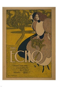 THE ECHO vintage ad poster CHICAGO'S newspaper POLITICAL historic 24X36