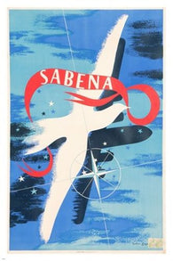 SABENA AIRLINE vintage ad poster DOVE UNIQUE design 24X36 rare hot new