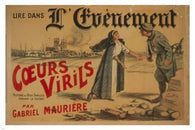 THE EVENT - VINTAGE FRENCH POSTER 1914 nurse and soldier talking 24X36 WAR